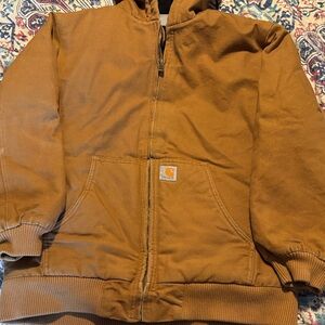 Carhartt Brown Hooded Work Zip Jacket